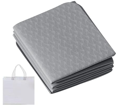 Tapis de Yoga Portable - Tapis De Sport Pour Salle De Sport 0.6 cm D'épaisseur, de Yoga Léger et Pliable avec Sac de Rangement pour Voyage Domicile Studio Extérieur Entraînement