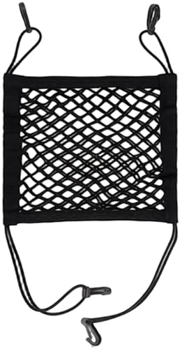 ZEBKEL Rete di Stoccaggio Auto 25x30cm, Rete Elastica Doppio Strato, Rete Bagagliaio Auto per Accessori & Organizzazione