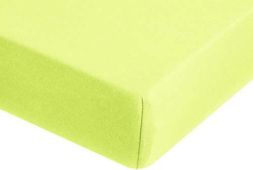fleuresse Jerseyspannlaken/ 190x200-200x200 cm, Baumwolle, Apfelgrün, 200 x 200 cm