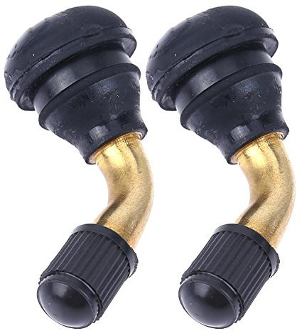 Asiproper 2pcs Motorrad Tubeless Reifen Ventil Vorbauten für Roller Dirt Bike (PVR60)