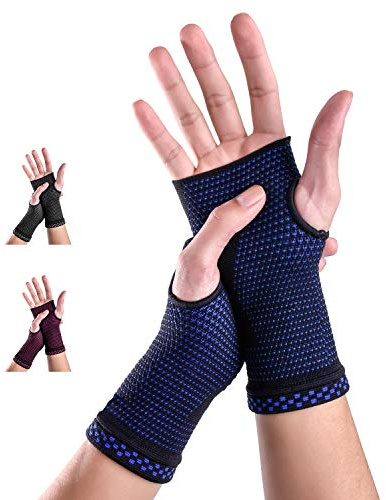 ABYON Muñequeras 2 Unidades para Mano Izquierda y Derecha, Mangas de Compresión para el Túnel Carpiano y Alivio del Dolor de Muñeca, Tendinitis, Artritis, Deportes, Escritura