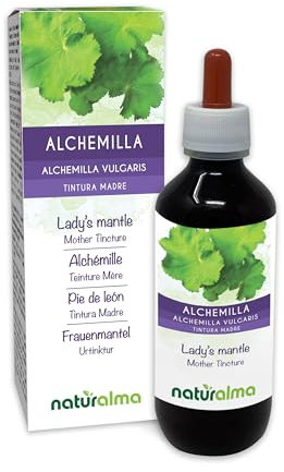 Frauenmantel (Alchemilla vulgaris) Kraut Alkoholfreier Urtinktur Naturalma - Flüssig-Extrakt Tropfen 200 ml - Nahrungsergänzungsmittel - Veganer