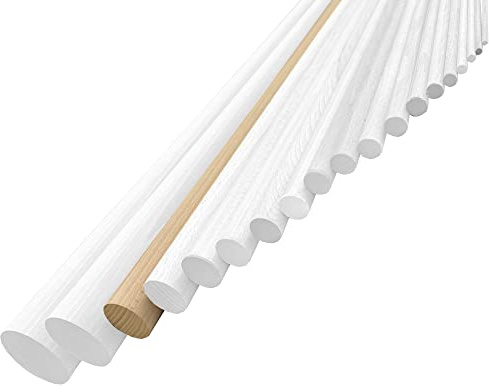 HAUS&DACH Rundstab Buche 40 x 1000 mm, glatt - 1 Stk. Rundhölzer zum Basteln, Buchenholz, Bastelstäbe rund