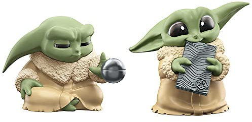 Star Wars The Bounty Collection Serie 5, Grogu Figuren 2er-Pack, Üben mit der Macht, Beskar, Spielzeug für Kinder ab 4 Jahren