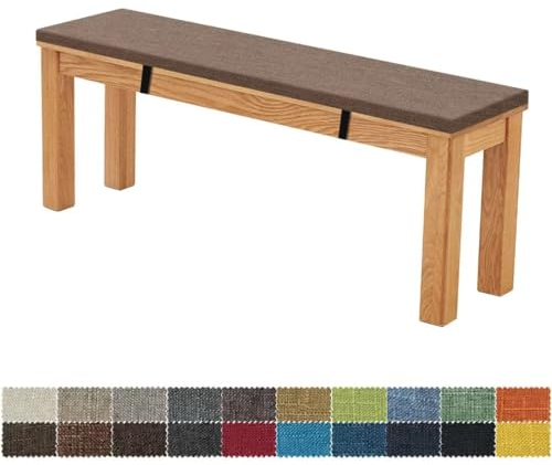 FIOVIP Bankauflage Bankkissen Sitzbankkissen 80X30X5CM Abnehmbar Waschbar Doppelt rutschfest Hochelastischer Geeignet für Gartenbänke, Schaukeln, Terrassen, Innenbänke(Dunkelbraun)
