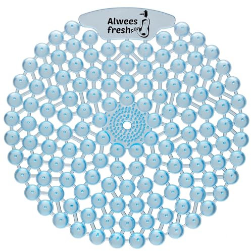 Alwees Fresh Bubble Urinal Mats | Anti-Splash Urinal Screen | Urine Smell Remover | Lasting Ocean Mist Fragrance Over 30 Days | Urinal Pads for Cafés, Schools & More | Adults & Kids Urinals | 10-Pack