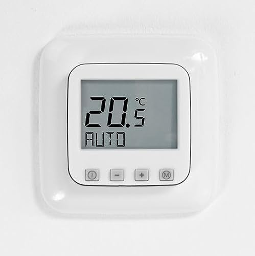 Ritzer Digital Raumthermostat Fußbodenheizung für Busch Jäger Reflex SI im Set mit Abdeckung und Rahmen (ohne Zeitschaltuhr)