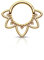 Agrewd Schmuck Minimalistische Lotusblume G23 Solid Titan Septum Piercing 16G 316L Edelstahl Septum Clicker Silber Gold Daith Ohrringe 8/10MM Daith Piercing Schmuck für Frauen Männer