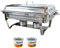 Stainless Steel Chafing Dish Set with 2 x Fuel Paste 200 g, for Keeping Food Warmer, Rechaud, Chafing Dishes, for Catering, Buffet, Private Parties, Professional Use (1)