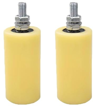 2 rodillos guía de puerta corredera, guías de nailon para puerta corredera, montaje de soporte de riel resistente para el hogar, garaje, jardín (50 x 10 mm)