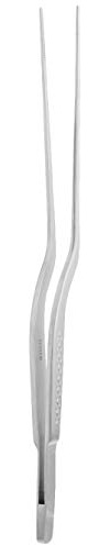 Mercer Culinary 18-8 Stainless Steel Precision Plus Chef Plating Tong, Offset, 6-1/2 Inch