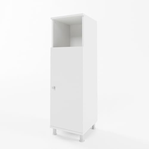 Vicco Mueble Midi Fynn, Blanco, 30 x 95 cm, para Guardar artículos de baño y Compatible con Fynn