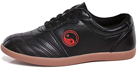Daoba Unisex Tai Chi Zapatos de Deportes Marciales Wudang Kung Fu Zapatos Shaolin Qi Gong Trainer Wing Chun Zapatos Deportivos Para Mujer Y Hombre, Negro , 37 EU
