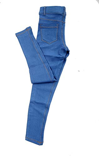 Kids Girls' Skinny Denim Jeans School Uniform Stretchy Jeggings Children Pants 4-13 Years (5-6 Years, Denim Blue Jeggings)