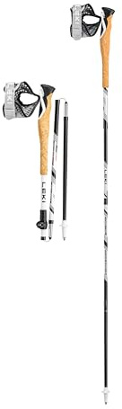 Leki Cross Trail FX Superlite Länge 110-130 cm White - Bright red - Black, Taglia unica