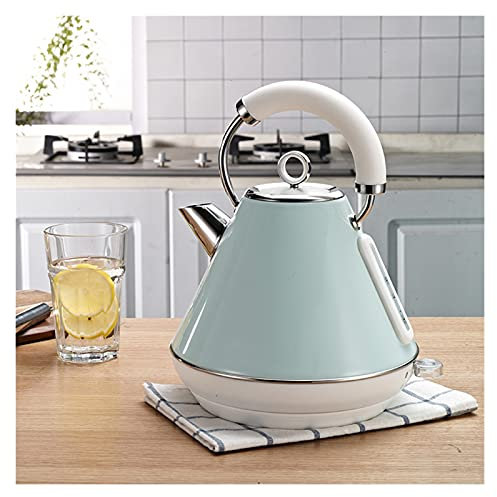FairUo Vattenkokare För Kokande Vatten, Vattenkokare För Kokande Vatten Te Kaffekanna Vatten Samovar Uppvärmd Skål 1.8L 1800W Köksapparater/Ljusgrön