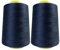 2 Rollen Nähgarn, Nähzubehör, hohe Festigkeit, 40s/2, Garnspule für Näharbeiten, Viele Farben, Basteln, Kleidung, (2 Stück, Blau 3238-5000Y)