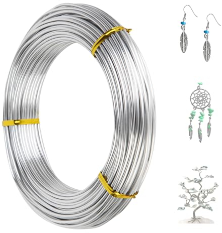Basteldraht 3mm x 15m Schmuckdraht, Draht zum Basteln Aluminiumdraht Bindedraht Modellierdraht Draht Rostfrei für Bastelarbeiten und Schmuckherstellung