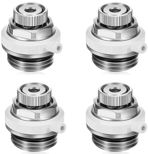 4er-Set Automatische Heizkörperentlüfter,automatischer Heizkörper-Entlüftungsventil 1/2'' selbstdichtend,Automatischer Heizkörper-Entlüfter im 4er-Set, für 1/2-Anschluss