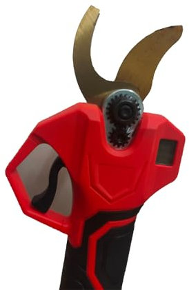 Tijeras de podar electricas, Kwoxet tijeras de podar bateria con apertura de corte de 40 mm y pantalla LCD | Acero SK6 | Baterías 21v 2x 2000mAh | Tijeras de jardín eléctricas(Rojo)