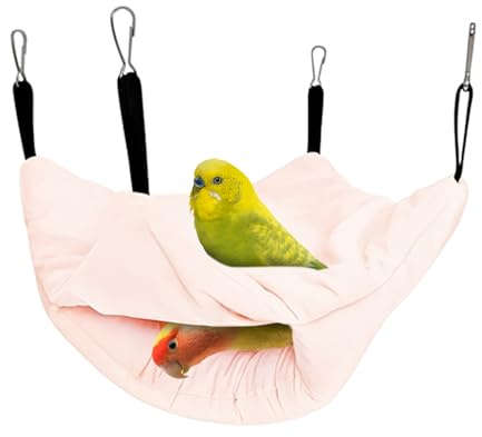 Riaisttd Hamaca calefactora para pájaros | invierno para loro, accesorio para jaula de pajarera para percha anidación juego decoración invernada interior