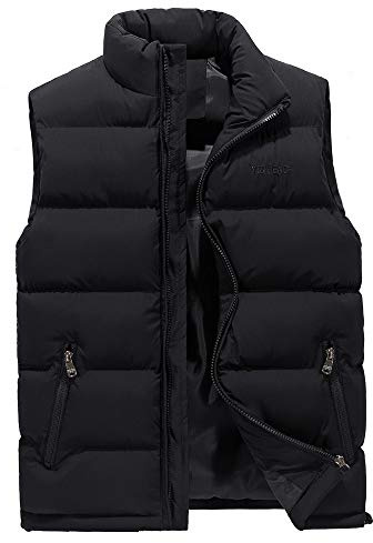 Gilet Uomo Lavoro Invernale Leggera Caldo Smanicato Cappotto Antivento Sportiva Senza Maniche Giacca Softshell Senza Cappuccio Casual Taglie Forti Piumino Cotone Trapuntato Giubbino Elegante Imbottito