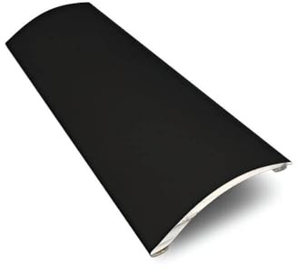 Express Nosings Self-Adhesive Aluminium Floor Transition Reducer Profile, 40mm Width, Max 20mm Height Difference, No-Drill Installation, Matt Black