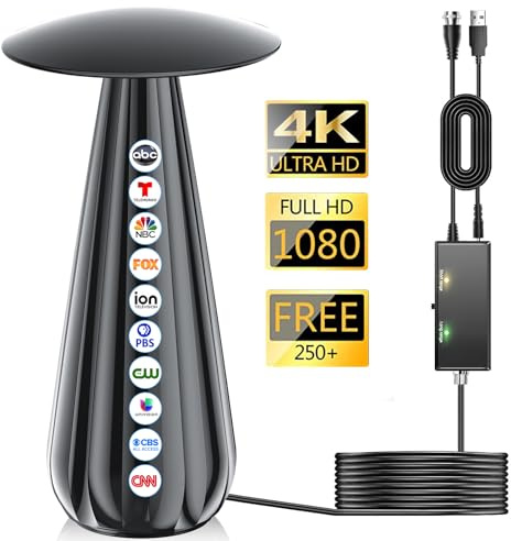 3600+ Miles Range TV Antenna Indoor, HD Antenna for Local Channels