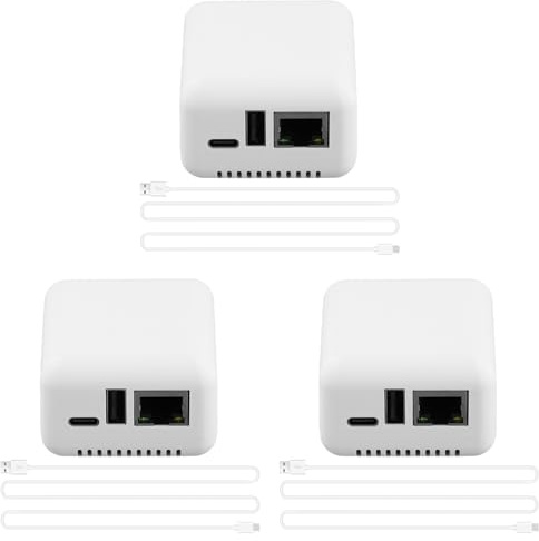 Hndhbfgrt 3X Servidor de Impresión Mini P330 con Conexión por Cable USB 2.0, Fácil Impresión, Servidor de Impresión Mini NP330 con Impresión en la Nube