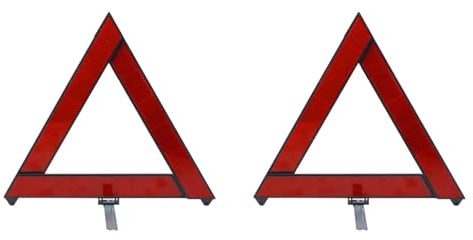 Reflex varningstriangel Nödhaveri Säkerhetsvarning Stativ Fällbart Varningstriangel Stående Reflektor(2PCS)