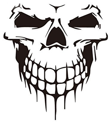 WINOMO Aufkleber Totenkopf groß: Auto Tattoo Aufkleber Motorhaube Totenkopf Skull Autoaufkleber - groß Schädel Coole Autoaufkleber Dekoration