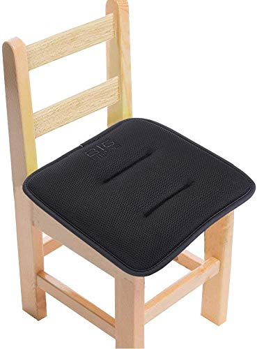 Big Hippo Chair Cushion with Ties, Memory Foam Seat Cushion for Kids Chairs Non-Slip School Chairs, 12 x 12 Inch (Pack of 1)