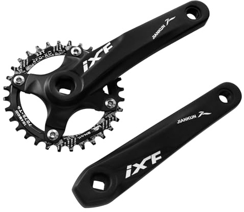 ZTZ Bike Crankset Square Taper Crank Set for 8/9/10/11 Speeds, Mountain Bike Crankset 170MM Arm 104 BCD 32/34/36/38 Round Chainring Compatible With Single and Dual-Disc Systems