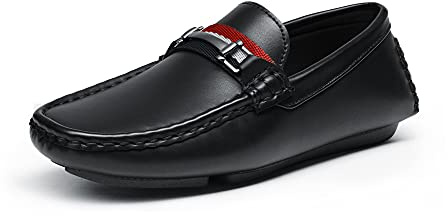 Bruno Marc Boy's Loafer Slip-On Dress Shoes,Black,8 Little Kid
