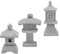Cabilock Lot de 3 lanternes japonaises en Pierre - Mini pagode - Décoration Asiatique - Sculptures de Jardin Miniatures - Décoration de Jardin - Bonsaï - Décoration pour Aquarium