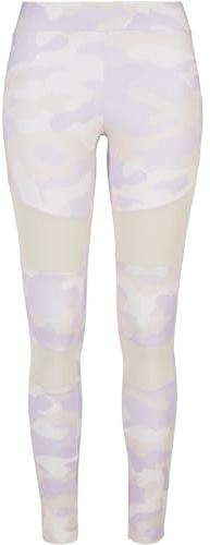 Urban Classics Mallas para mujer Camo Tech Mesh, Leggings, Mujer, morado camuflaje, XS