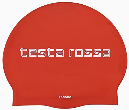 IMSPIRA Gorro Natacion Hombre Silicona Rojo Gorro Piscina Hombre competicion Adulto Mujer Entrenamiento intensivo Deporte acuatico Natacion en Aguas Abiertas Triatlon Waterpolo aquagym
