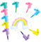 Baker Ross FX801 5-in-1-Einhorn-Buntstift - 6er-Packung, Partytütenfüller für Kinder, Schultüte Füllung