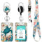 Ausweishülle mit Band, Ausziehbarer Schlüsselanhänger Badge Holder, Schlüsselband mit Karabiner für Frauen, Lehrer, Krankenschwester, Doktor, Student