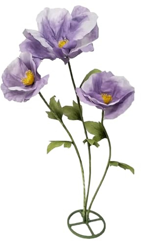 3 fiori artificiali giganti 3D realistici realizzati in carta ecologica impermeabile, durevole, facile manutenzione, perfetto per casa, giardino, matrimoni, hotel, feste