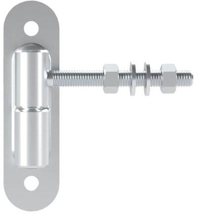 SOTECH cerniera per cancello Ø 24 mm M12 x 96 mm portata 150 kg/pezzo con piastra avvitabile cerniera per cancello in acciaio zincato