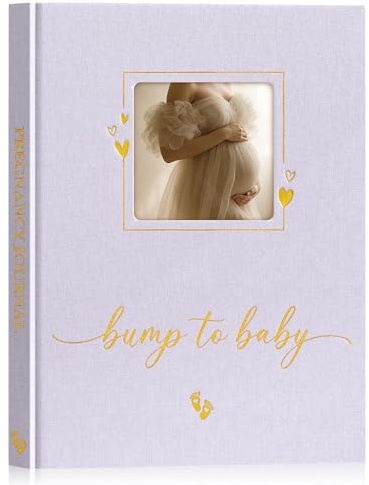 Lanpn Mon Journal de Grossesse, Livre Grossesse pour Future Maman, Carnet Grossesse Pregnancy 156 pages, Souvenirs Bébé Naissance, Cadeau Femme Enceinte Future Parents, Violet, Anglais