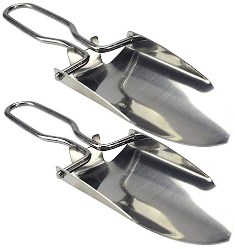 TOYANDONA 2 Piezas Pala Plegable de Jardín Inoxidable Herramienta de Jardinería para Camping y Actividades para Plantar y Deshierbar