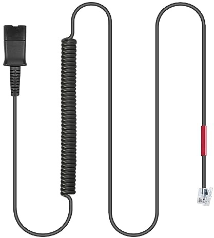 Weatwo RJ9 Cavo Adattatore per Cuffie Plantronics Quick Disconnect U10P-S QD Cord Compatibile con Yealink T20P T21P T26P T23G T46G T48G T42S T46S Avaya 1608 9608 Panasonic Snom Telefoniche