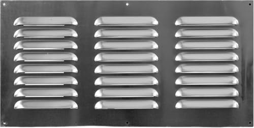 YAGEANNL Griglia di ventilazione in alluminio, 600 x 300 mm, quadrata in metallo zincato, griglia di ventilazione per parete laterale e soffitto (600 x 300 mm)