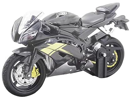 Juguete de Motocicleta de Aleación, Modelo a Escala 1:18, Ruedas Amortiguadoras para Niños, Coordinación Mano-Ojo, Dormitorio, Sala de Estar, Decoración de Oficina, Negro, 4,5 X 2,6 X 1,9