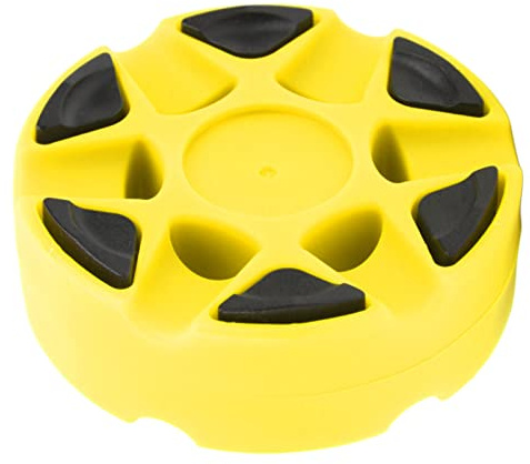 Hockeypuck Tät konsistens platt Lätt glidande rullhockeypuck i plast för daglig skridskoträning och tävlingsanvändning (Yellow)