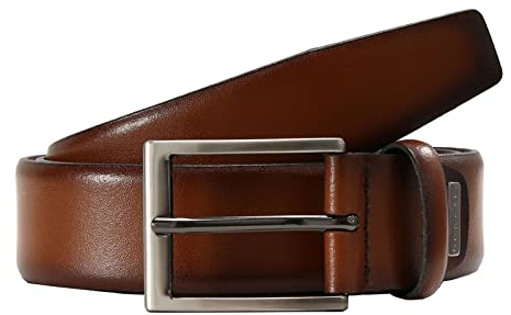 bugatti Herren 37600-1401 Gürtel,, per pack Braun (cognac 70), 80|#80|#672 (Herstellergröße: 80)