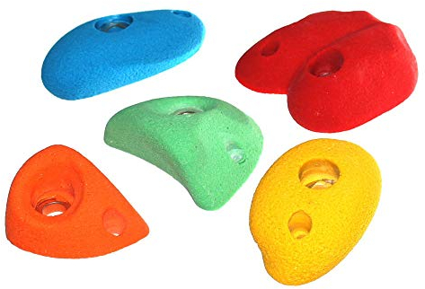 Otto-Harvest 5er Set Klettergriffe + Griptape für Kletterwand Bouldergriffe Klettersteine Griff Klettergriff Antirutschband Tape Neu (M)