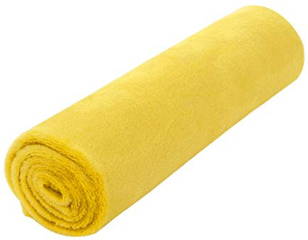 uxcell - Manta Polar para Perro, 300 g/m², para Cachorros, Suave y cálida, Color Liso, para Perros pequeños y medianos, Gatos, Alfombrilla para Dormir, Amarillo, 69 x 102 cm.